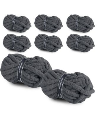 64 Ounce Chunky Chenille Yarn for Hand Knitting Blanket 8 Pack