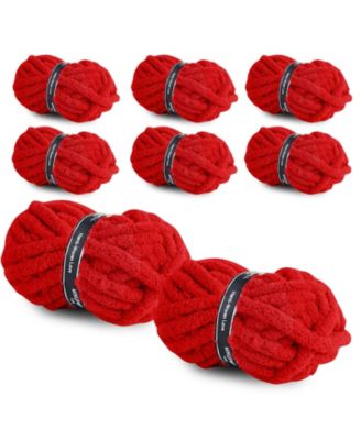64 Ounce Chunky Chenille Yarn for Hand Knitting Blanket 8 Pack