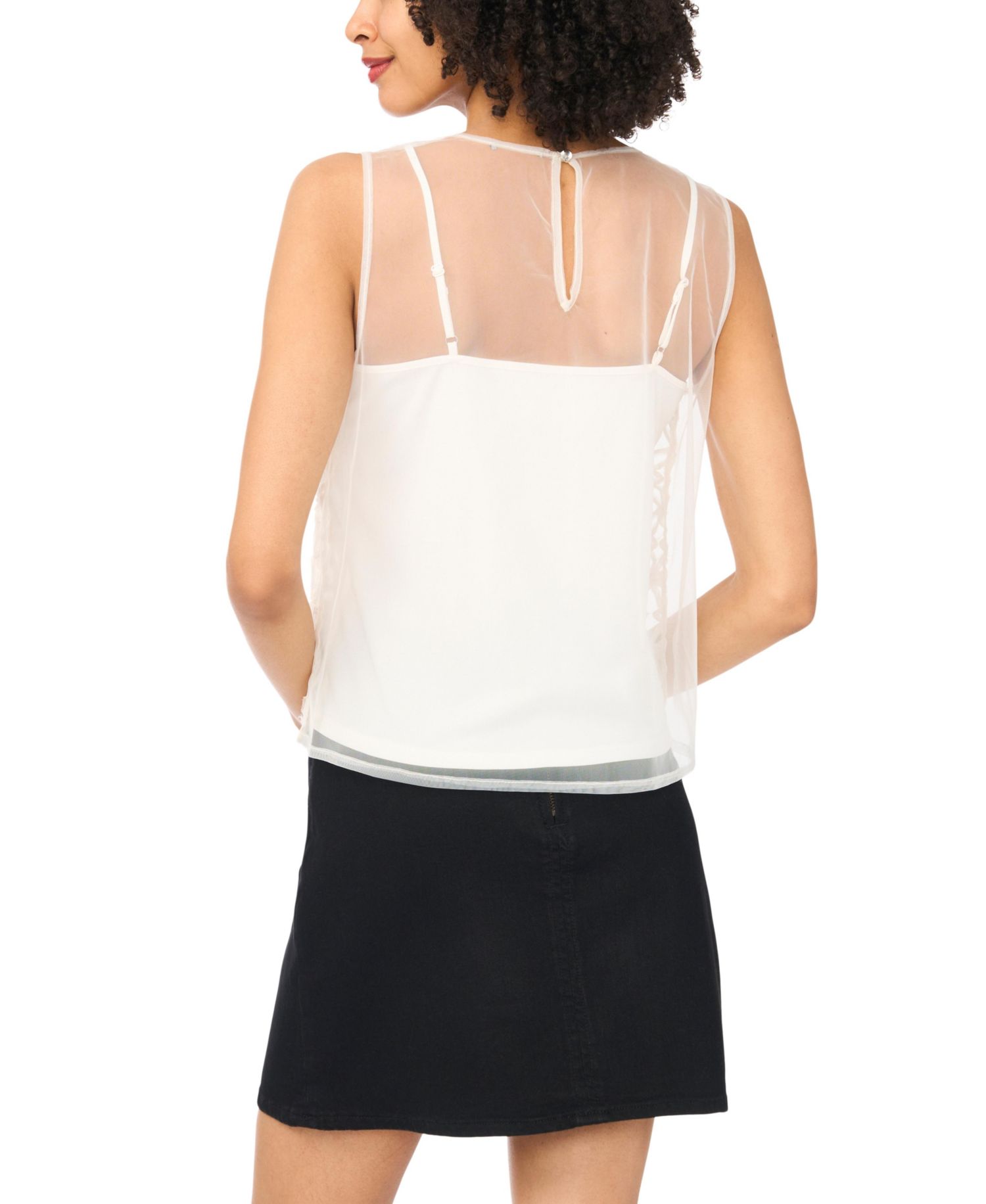 Women's Sleeveless Crewneck Blouse