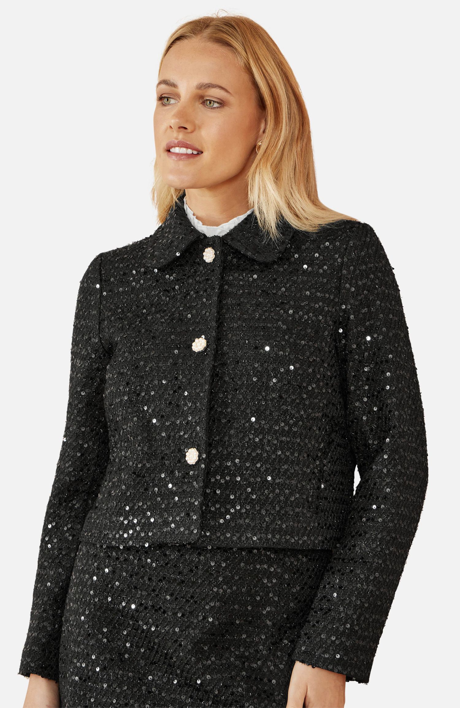 Women's Boucle Sequin Jacket