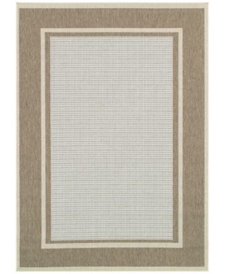 Couristan - Monaco Indoor/Outdoor Maritime Blue-Sand 5'3" x 7'6" Area Rug
