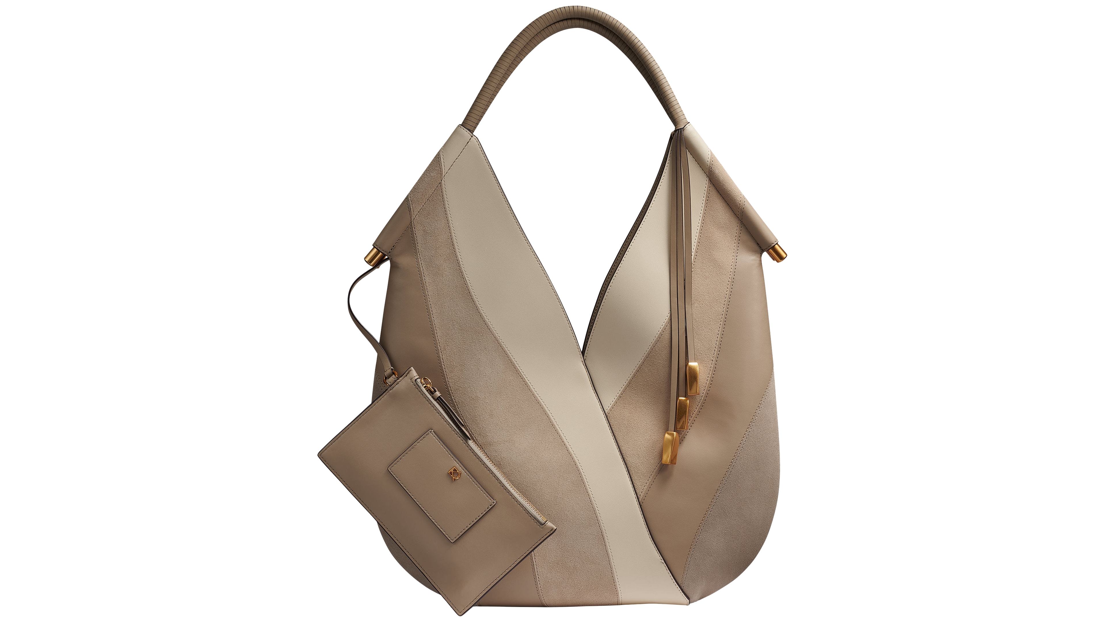 Donna Karan New York Baldwin Curve Pieced Medium Shoulder Handbag