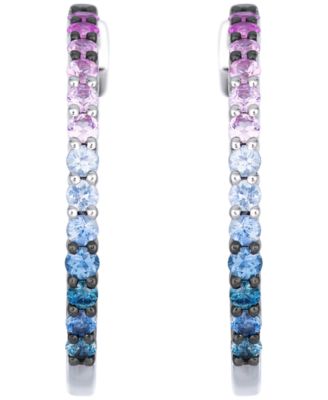 Denim Ombr&eacute;&reg; Sapphire (1-1/20 ct. t.w.) & Pink Sapphire Earrings in 14k Vanilla Gold