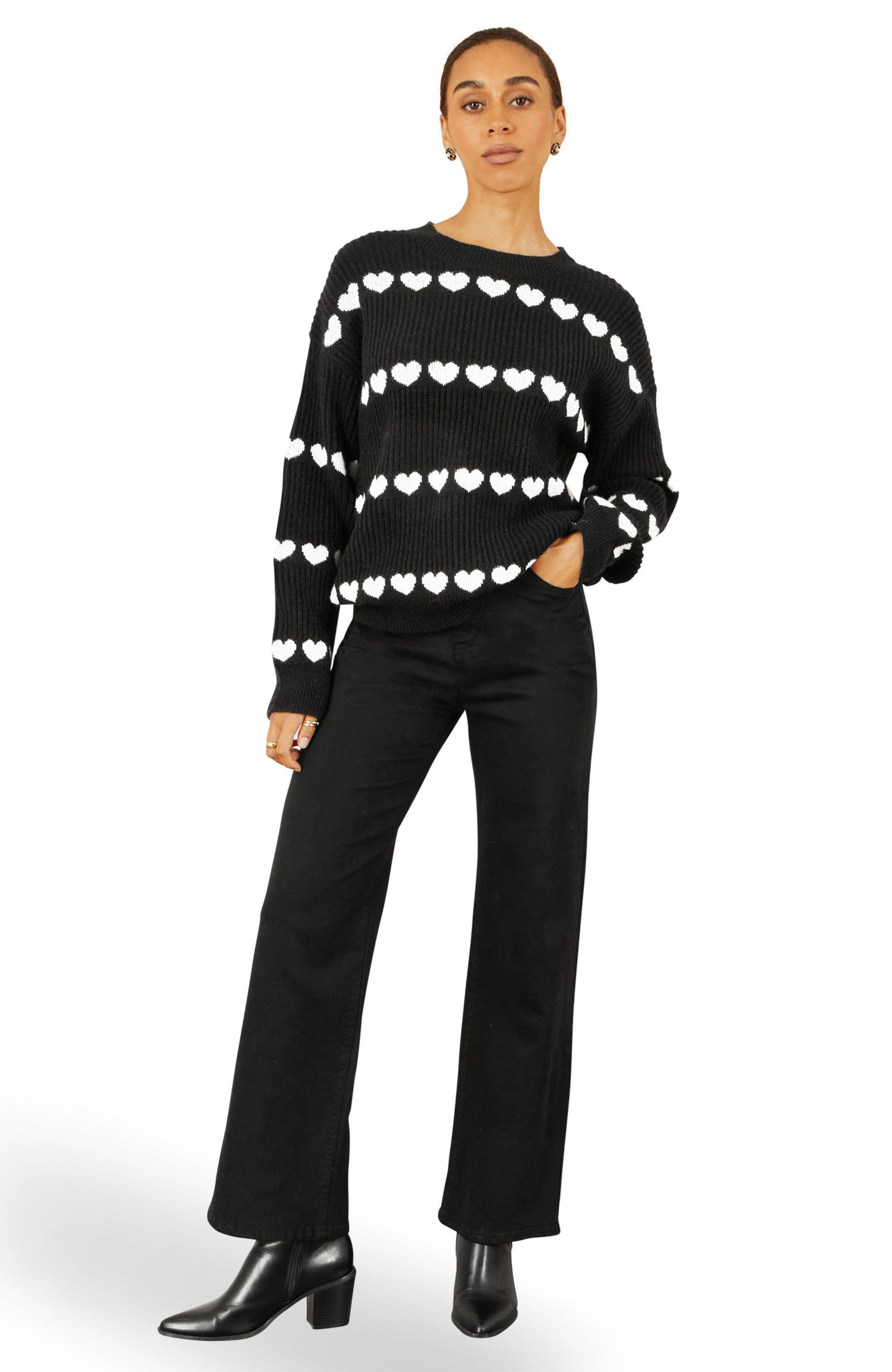 Women's Heart Stripes Jumper
