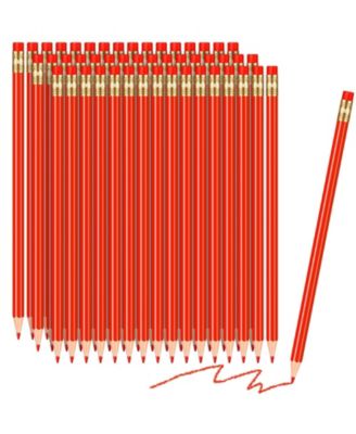 Pencil Eraser Pre-Sharpened Checking Correcting Grading Tests Map Coloring Office Favors 48-Piece Set