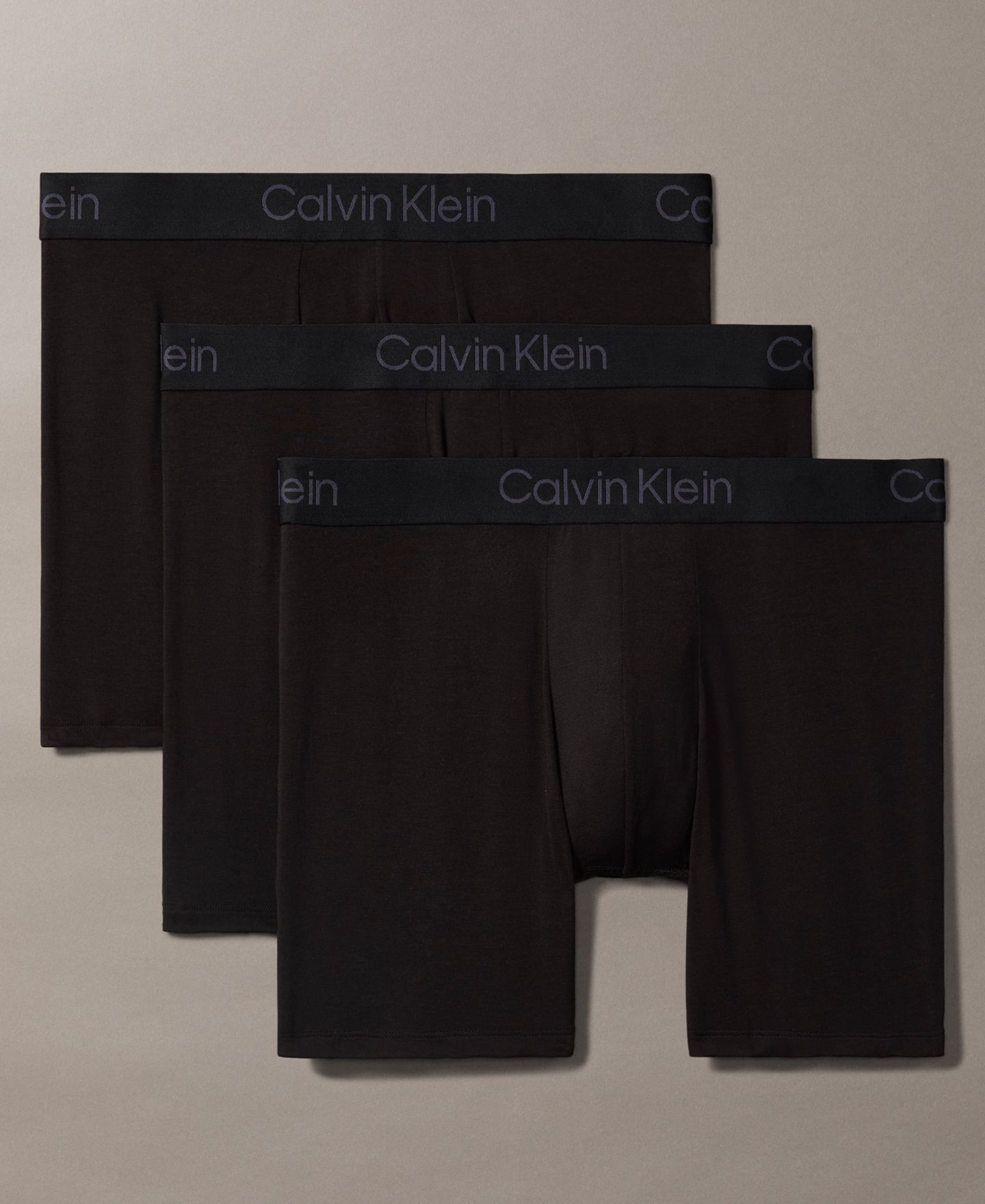 Трусы-боксеры для мужчин, модал, 3 шт. — Calvin Klein, цвет: Чёрный — фото 1