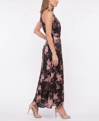 floral flare dress for women Ann Taylor Floral Flare Midi Dress in Linen Blend Size 2 Rich Walnut Women's