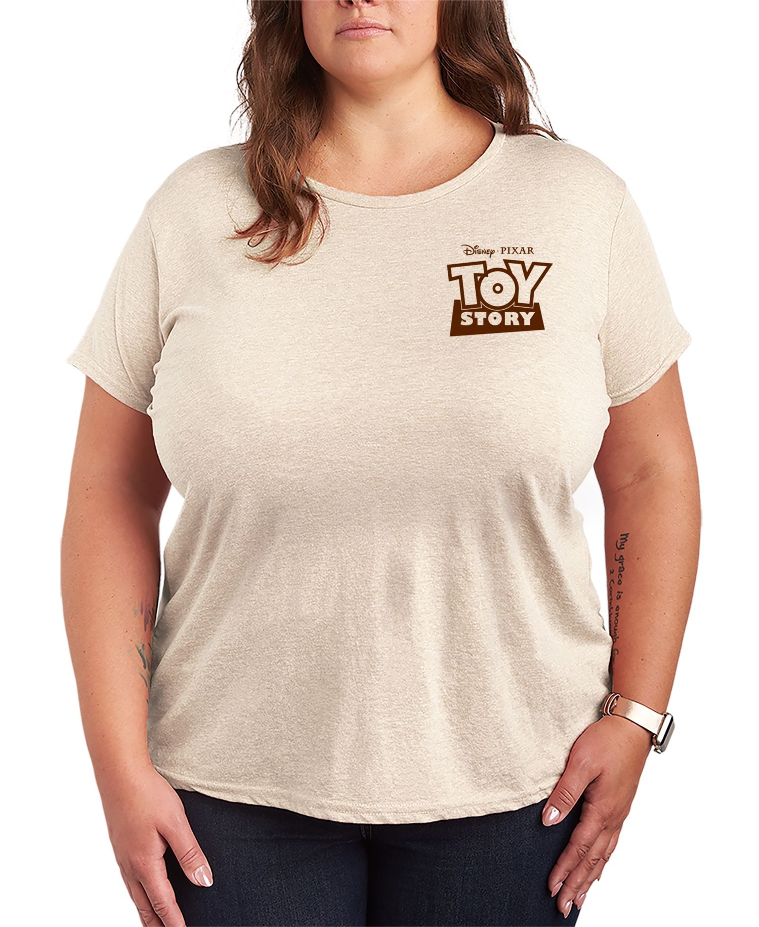 Plus Size Toy Story 4 Sheriff Woody Show Short-Sleeve Graphic T-Shirt