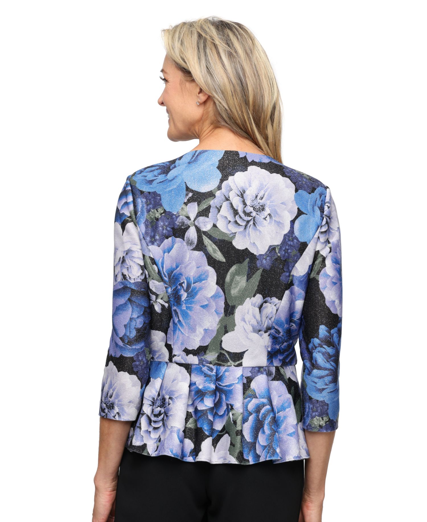 Petite 3/4-Length-Sleeve Printed Top