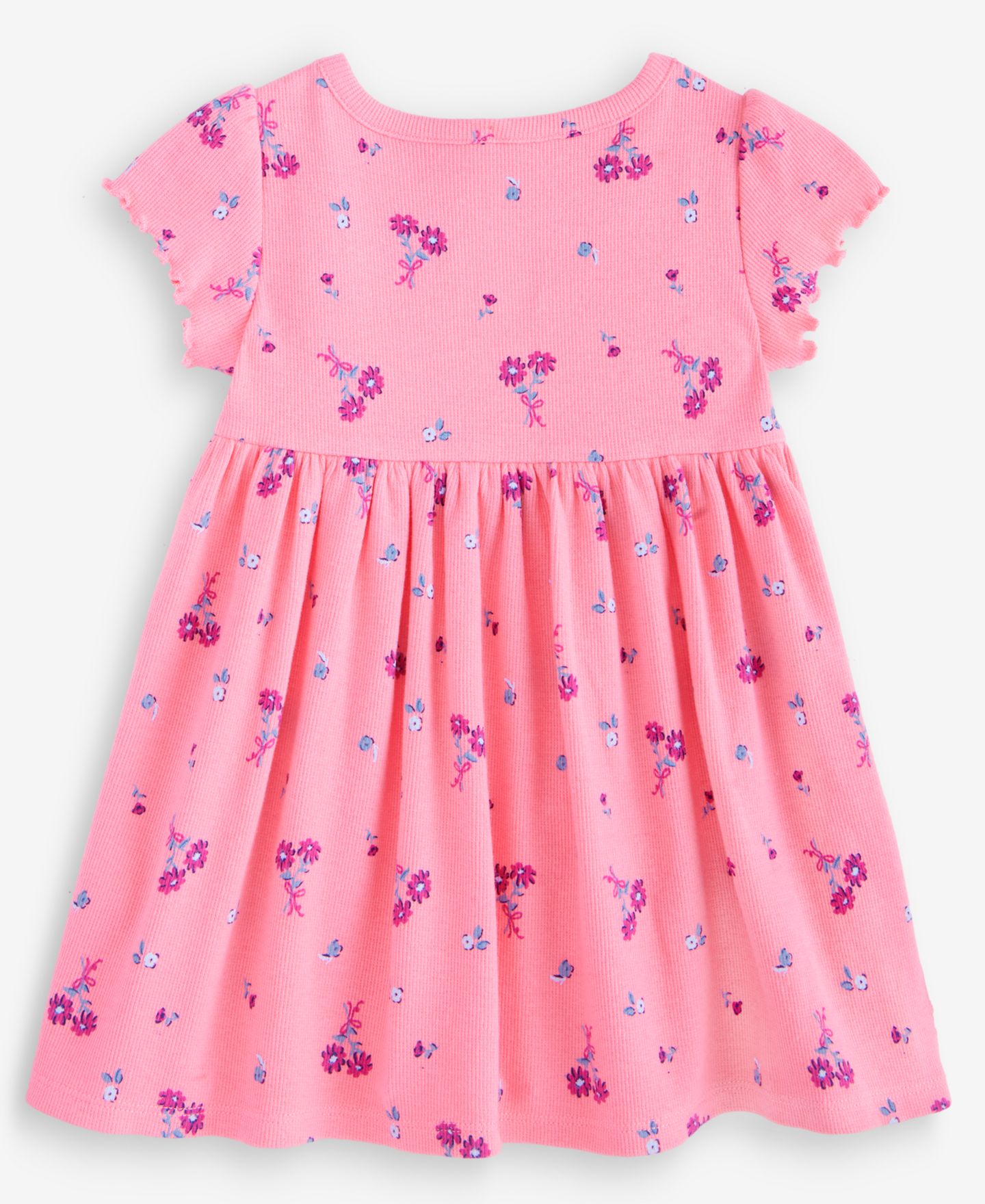 Платье First Impressions Short-Sleeve Floral-Print Rib Dress для девочек-малышей, цвет: Morning Glory — фото 2