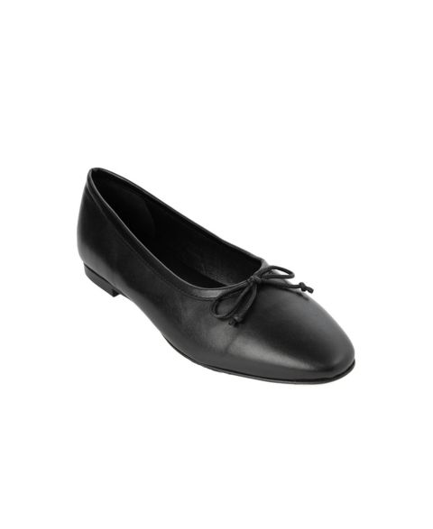 Женские кожаные балетки Menina Step Amelie, цвет: Чёрный