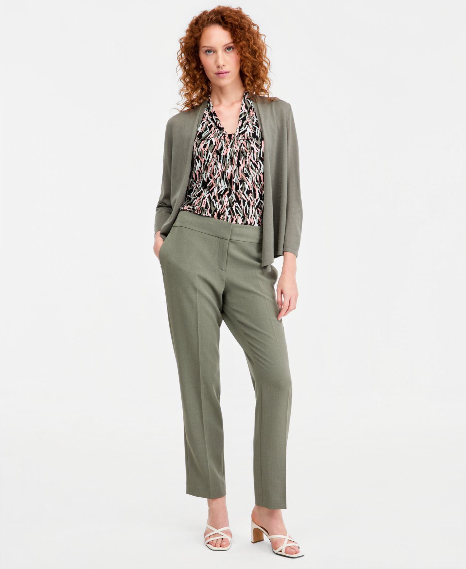 Women's Fly-Front Slim Pants