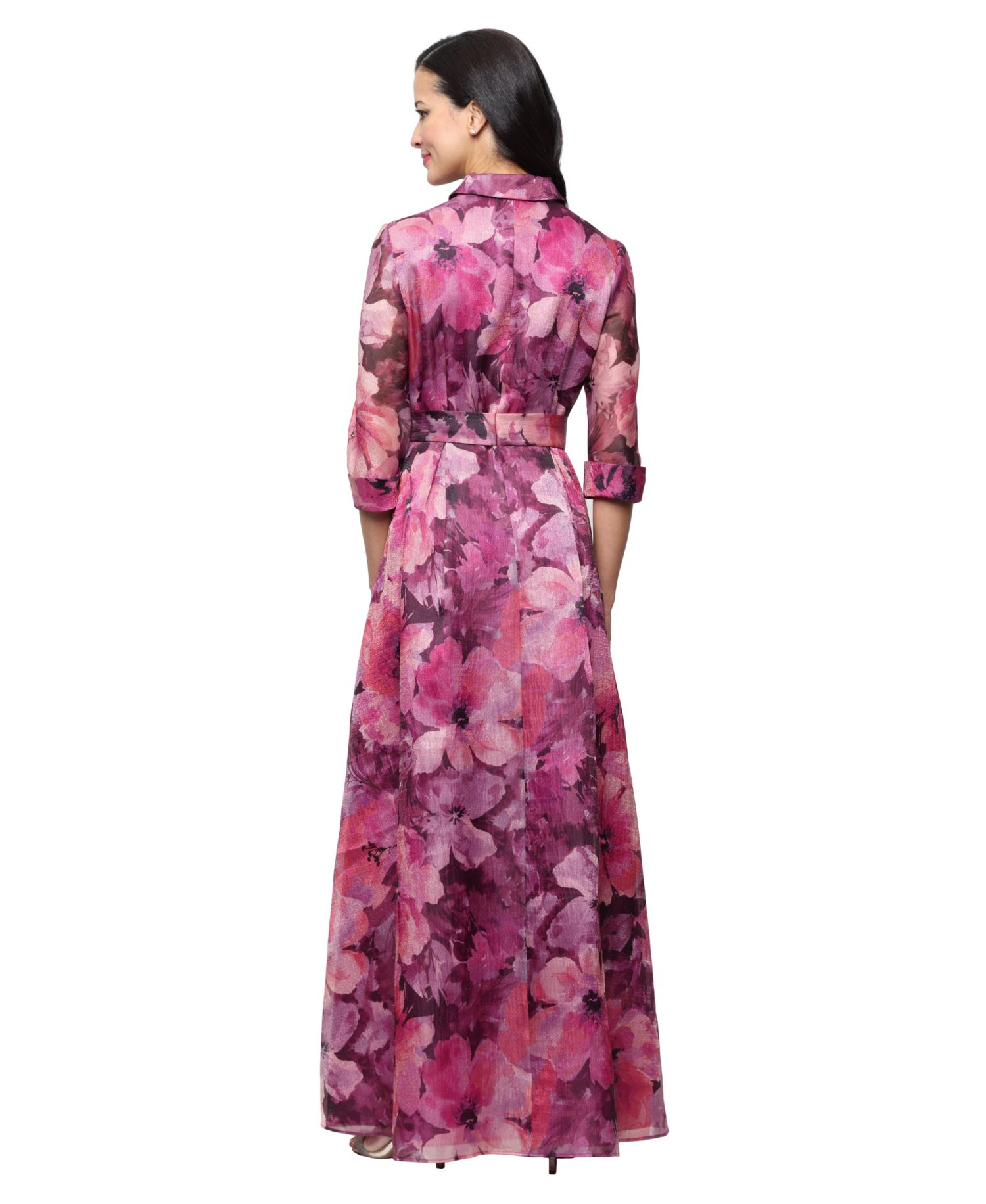 Women's Printed Organza Ballgown