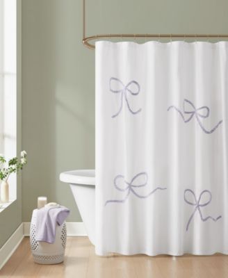 Textured Bow Shower Curtain, 72" x 72"