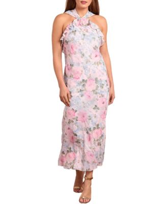Women's Camille's Garden Halter Neck Ankle Gown