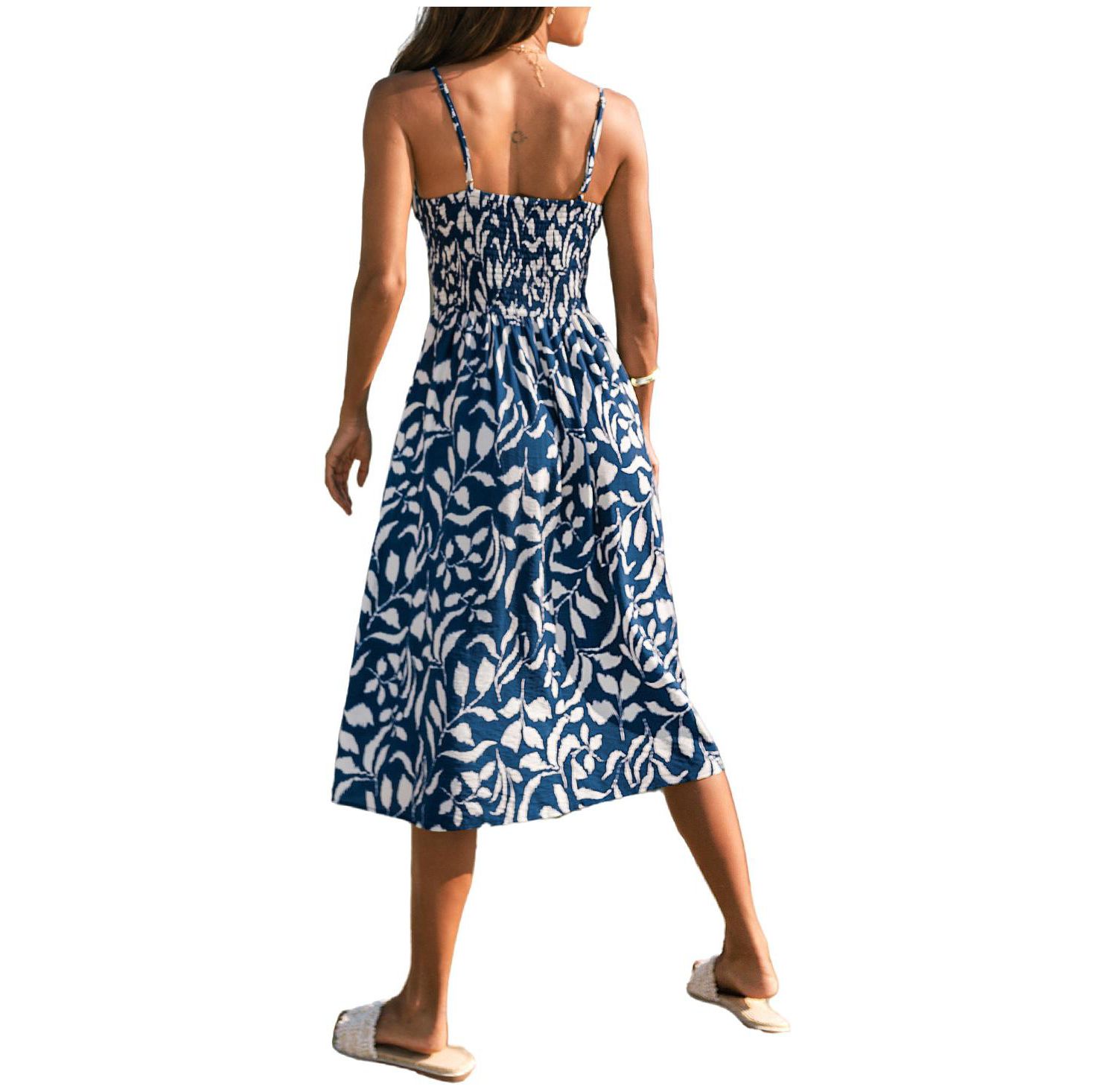 Women's Sandy Getaway Tropical Midi Beach Dress