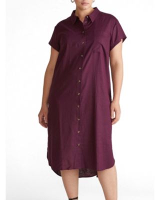 Plus Size Dune Linen Shirtdress