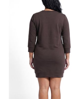 plus size brown jumper dress The Great X Stetson