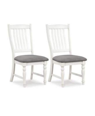 Dining Chair Set of 2 Side Chairs with Solid Wood Legs