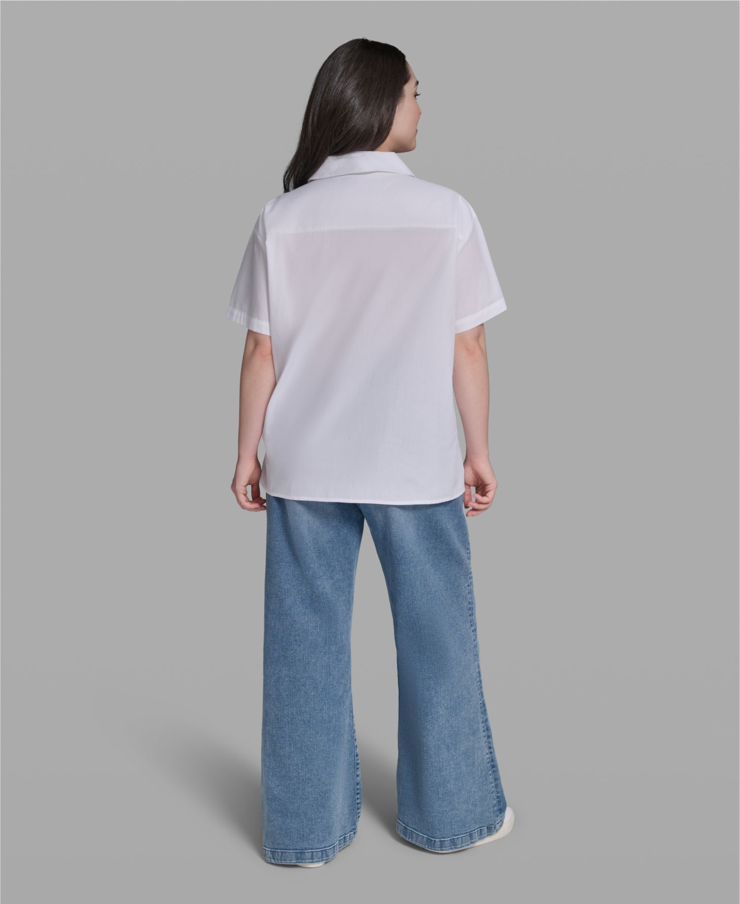 Plus Size Cotton Short-Sleeve Top
