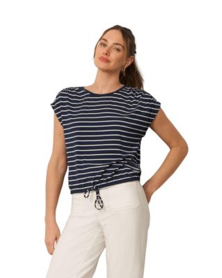 Women's Fine Stripe Tie Bottom Top