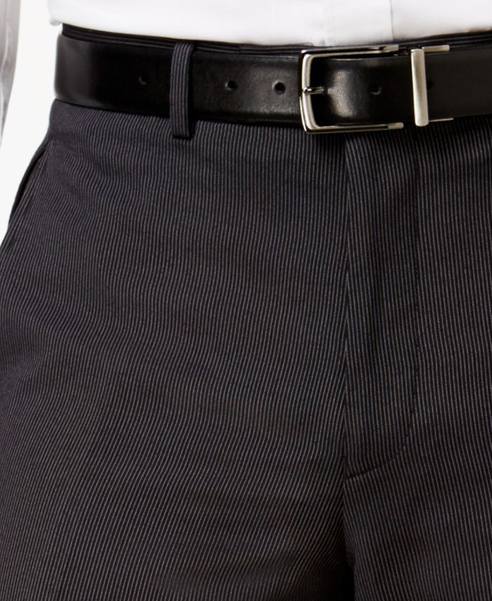 Perry Ellis Portfolio Men's Extra Slim-Fit Black Pinstripe Suit ...