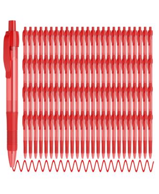 Retractable Ballpoint Pens Soft Grip Ink 100 Pack