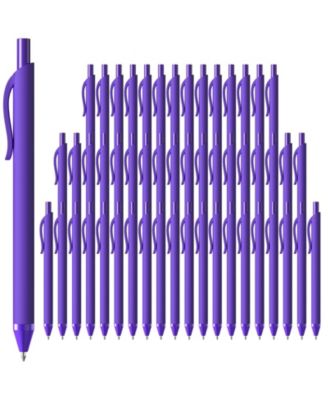Pens Bulk 52 Pack Retractable Ballpoint Smooth Writing Quick Drying