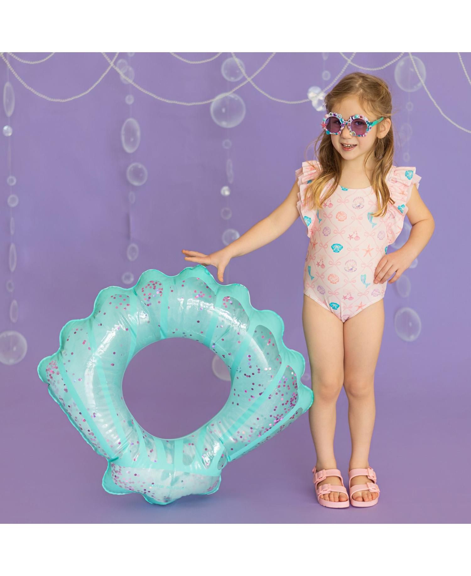 Baby Girls Mermaid Trellis Bathing Suit