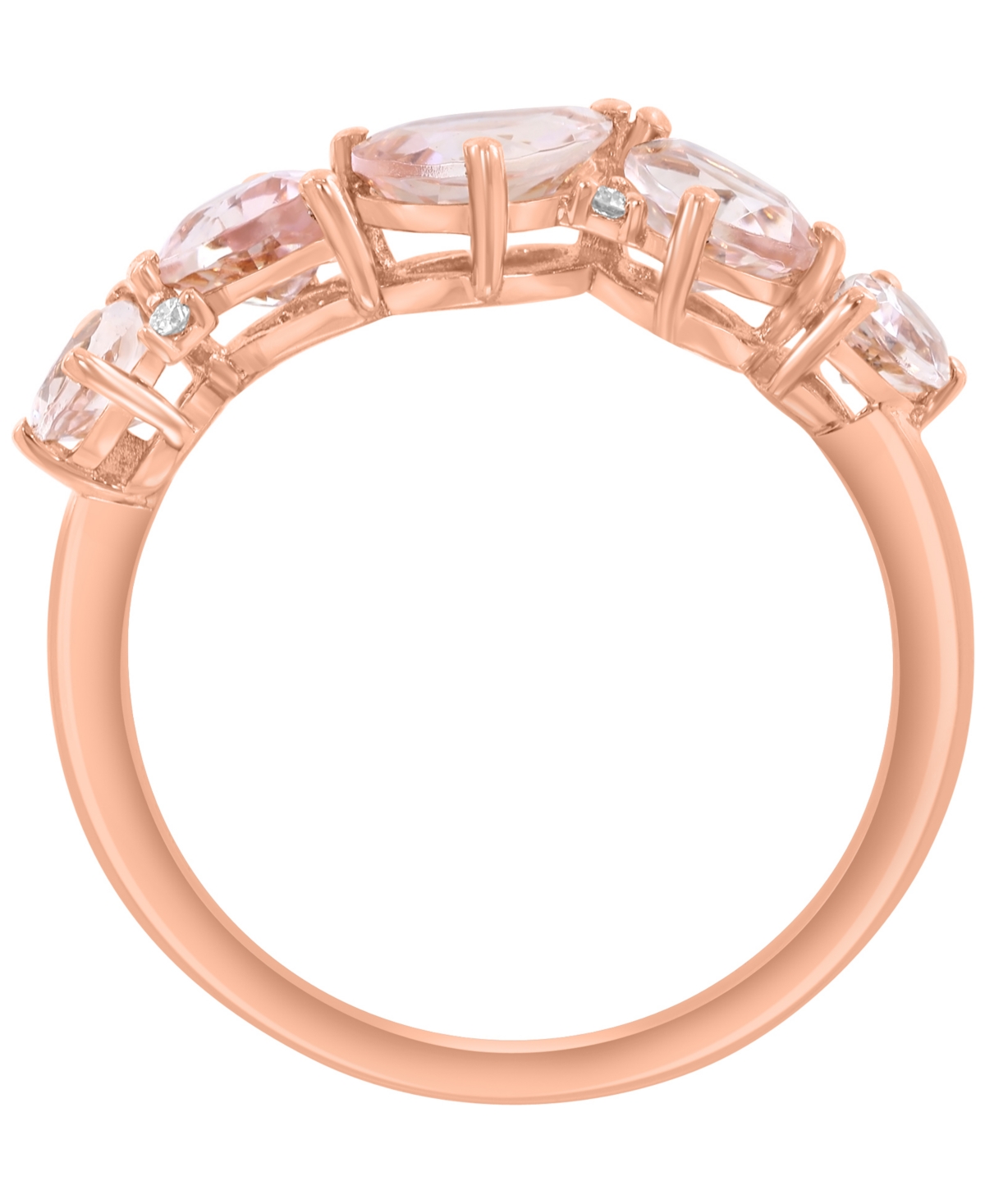 Effy Collection Morganite (1-3/4 ct. t.w.) & Diamond (0.03 ct. t.w.) Ring in 14k Rose Gold