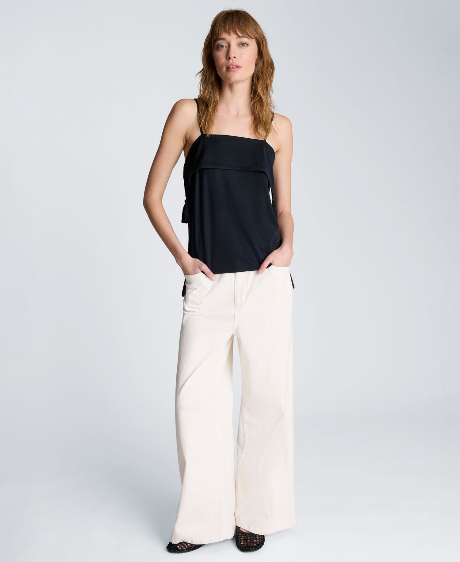Women's Tassel Detail Sleeveless Cami Top
