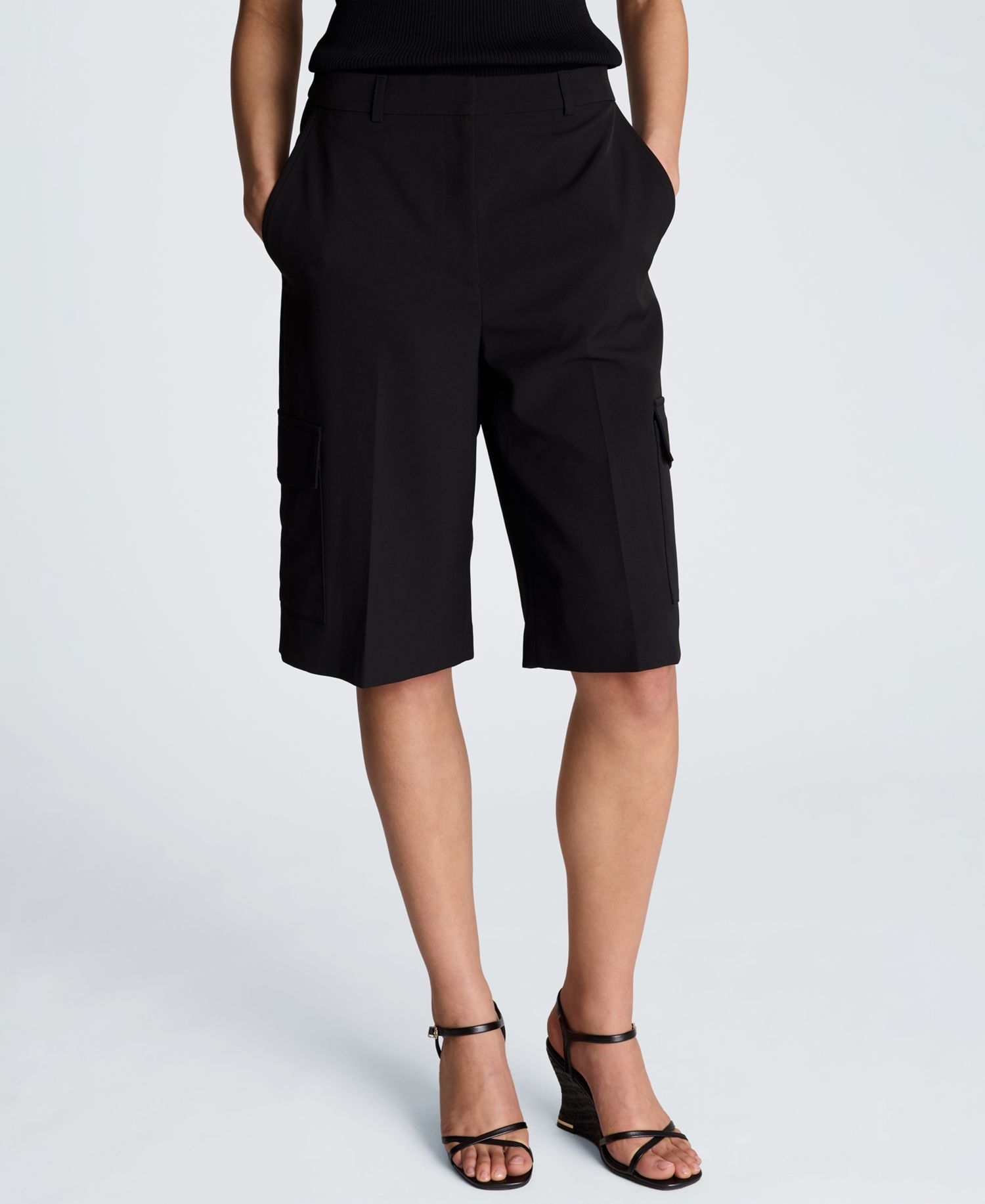 Women's High-Rise Wide-Leg Cargo Shorts