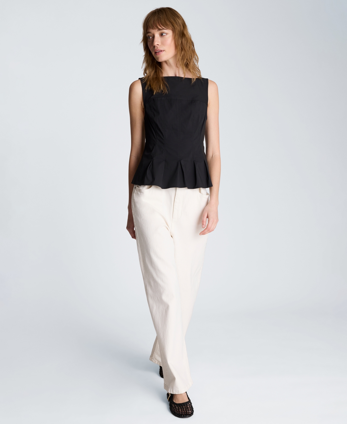 Kenneth Cole Women's Sleeveless Boat Neck Top