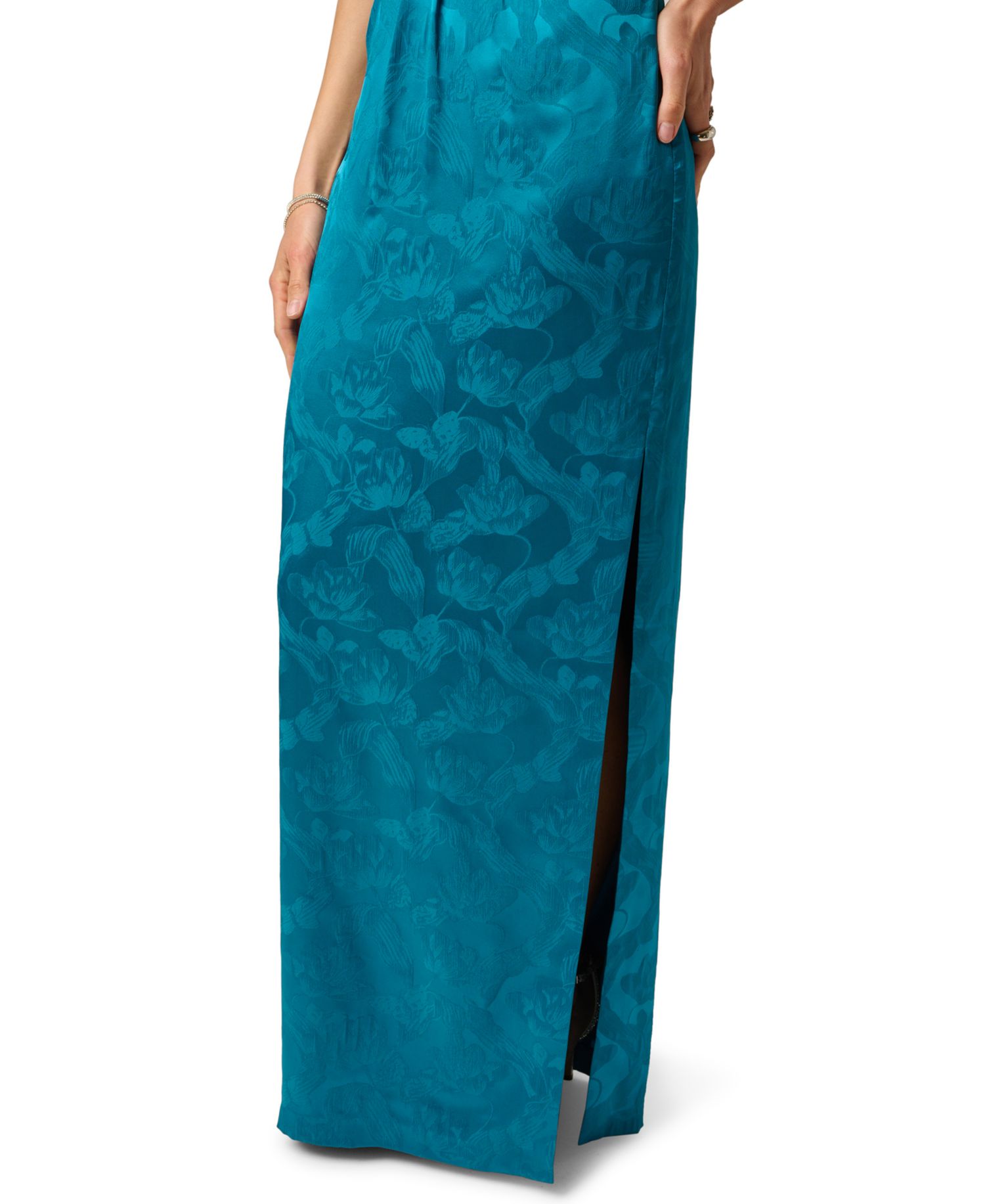 Women's Printed Strapless Pleated Dress