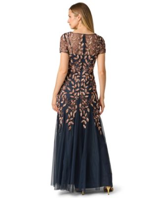 beautiful blue dress Sweetheart Neckline Blue Floral Midi Dress - All Dresses main image 0