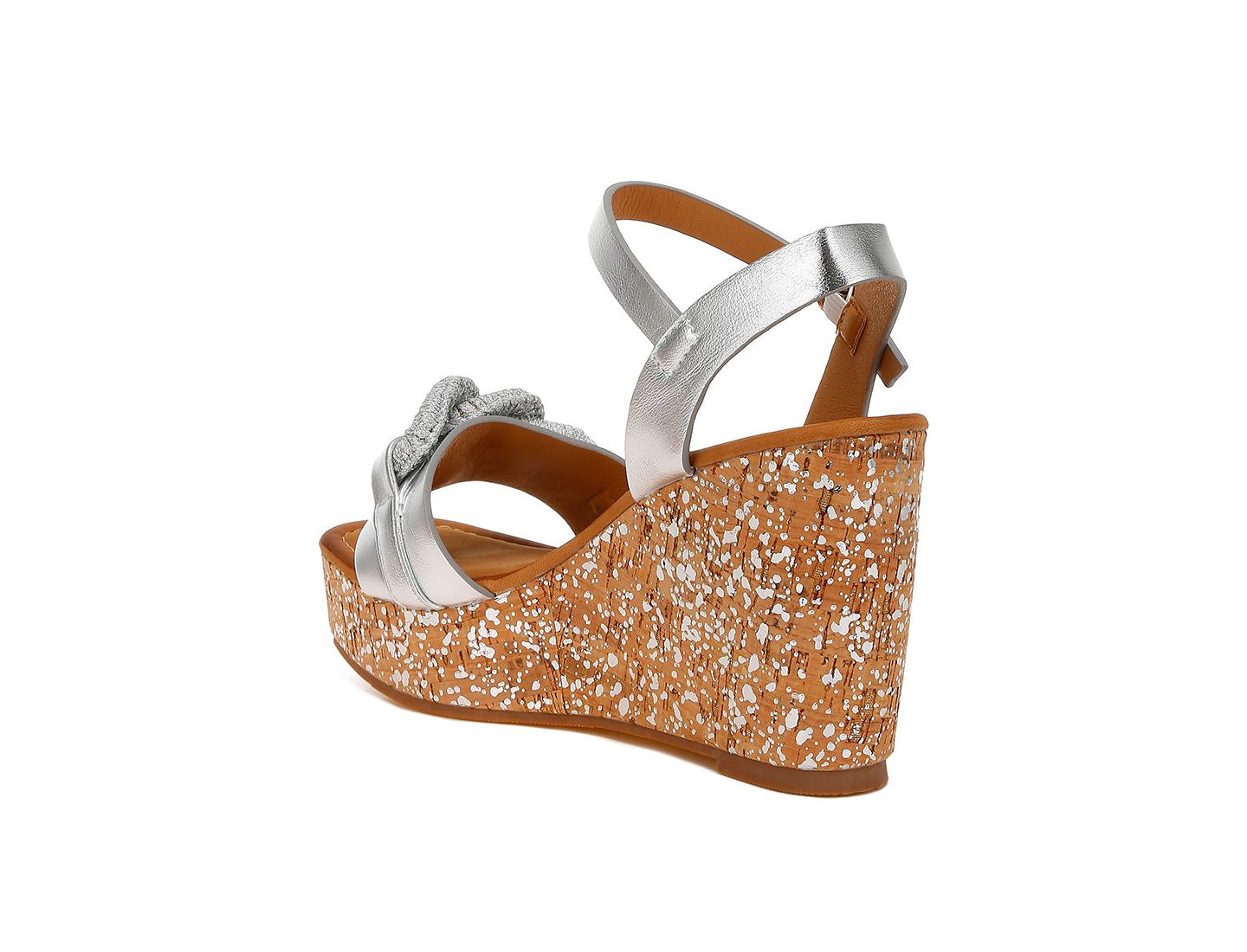 Женские сандалии London Rag Emelda Chain Link Detail Wedge, цвет: Серебряный — фото 9