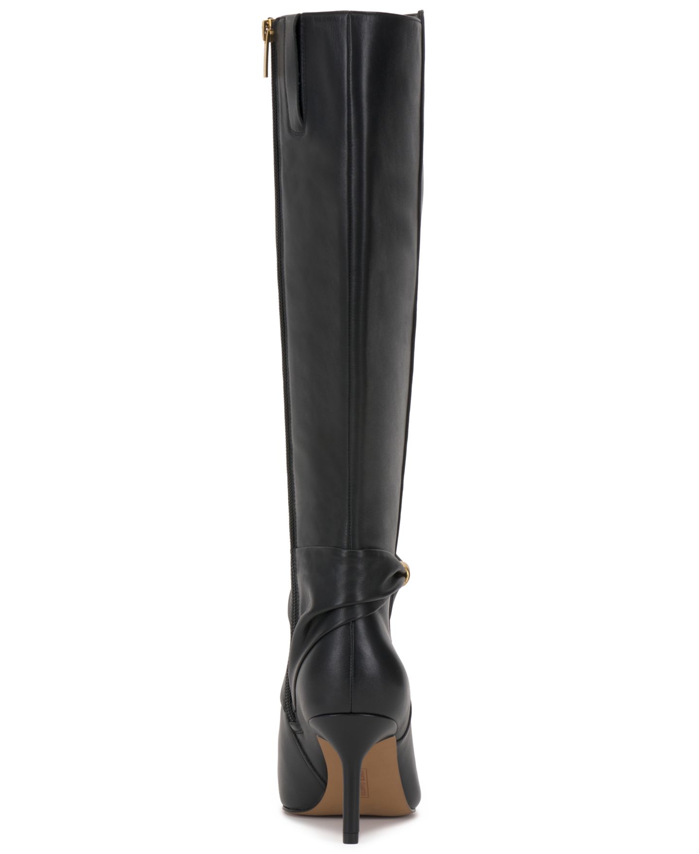 Женские ботинки Vince Camuto Meezo Wide Calf Stiletto Dress Boots, цвет: Чёрный кожаный — фото 3