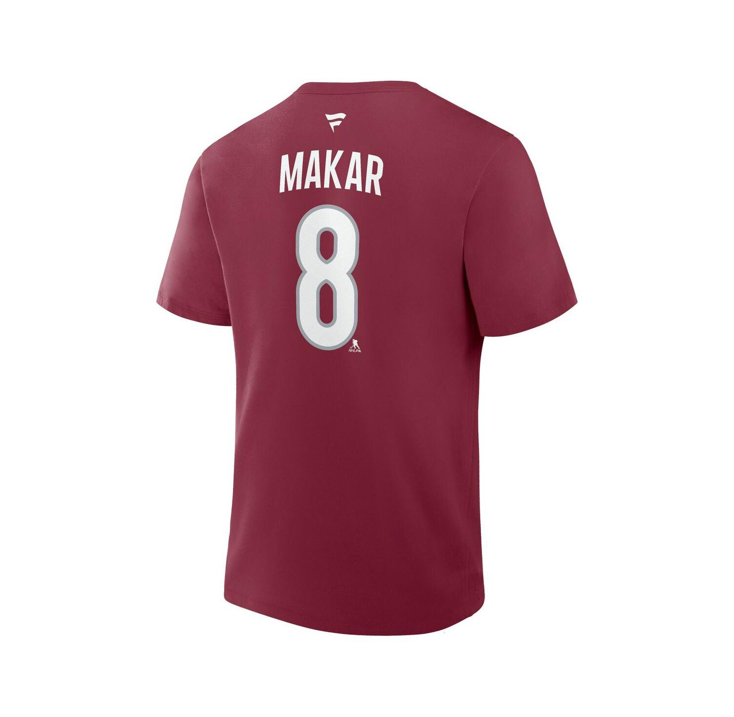 Men's Cale Makar Burgundy Colorado Avalanche Authentic Stack Name & Number T-Shirt