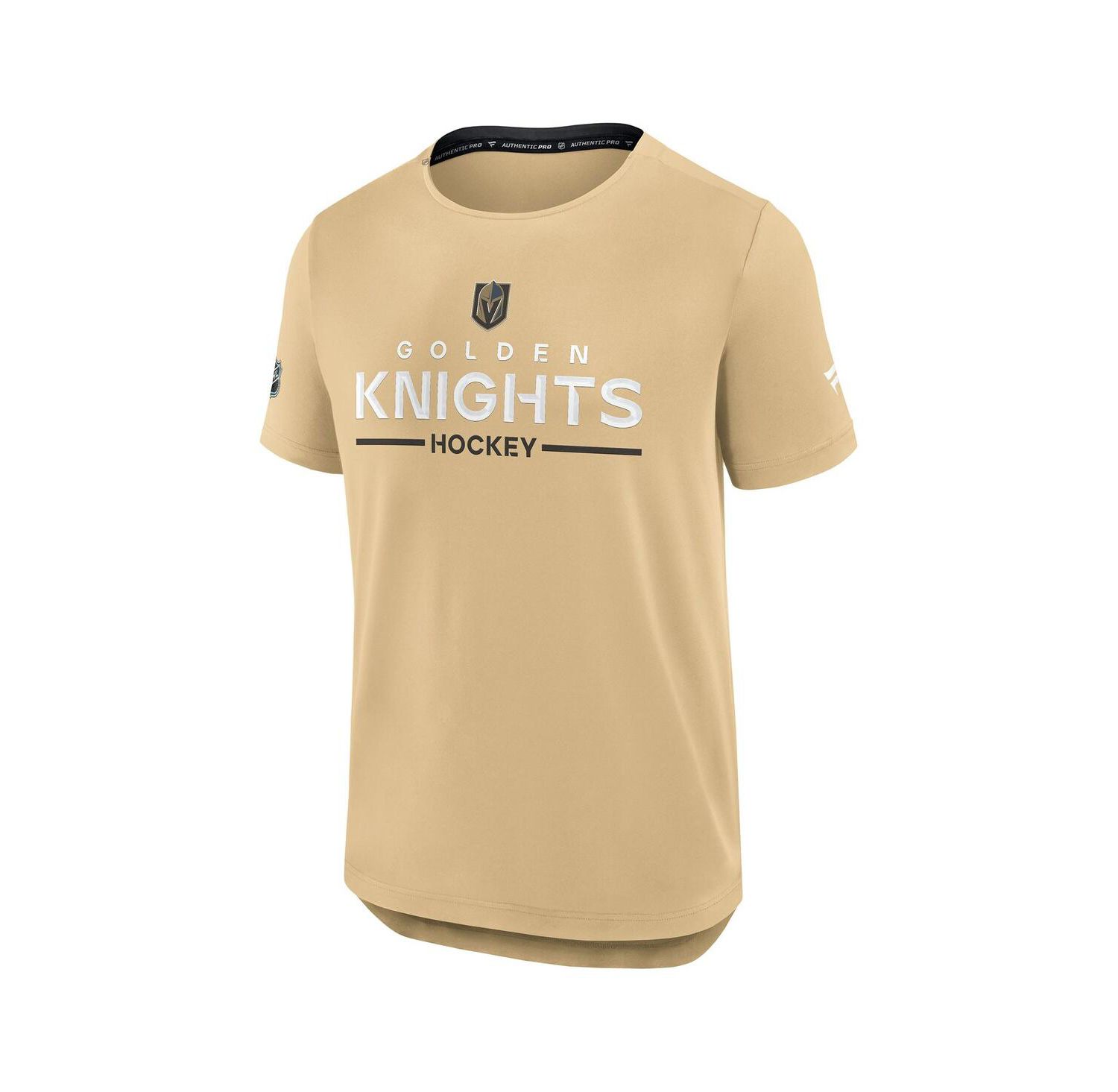 Men's Gold Vegas Golden Knights Authentic Pro Rink Tech T-Shirt