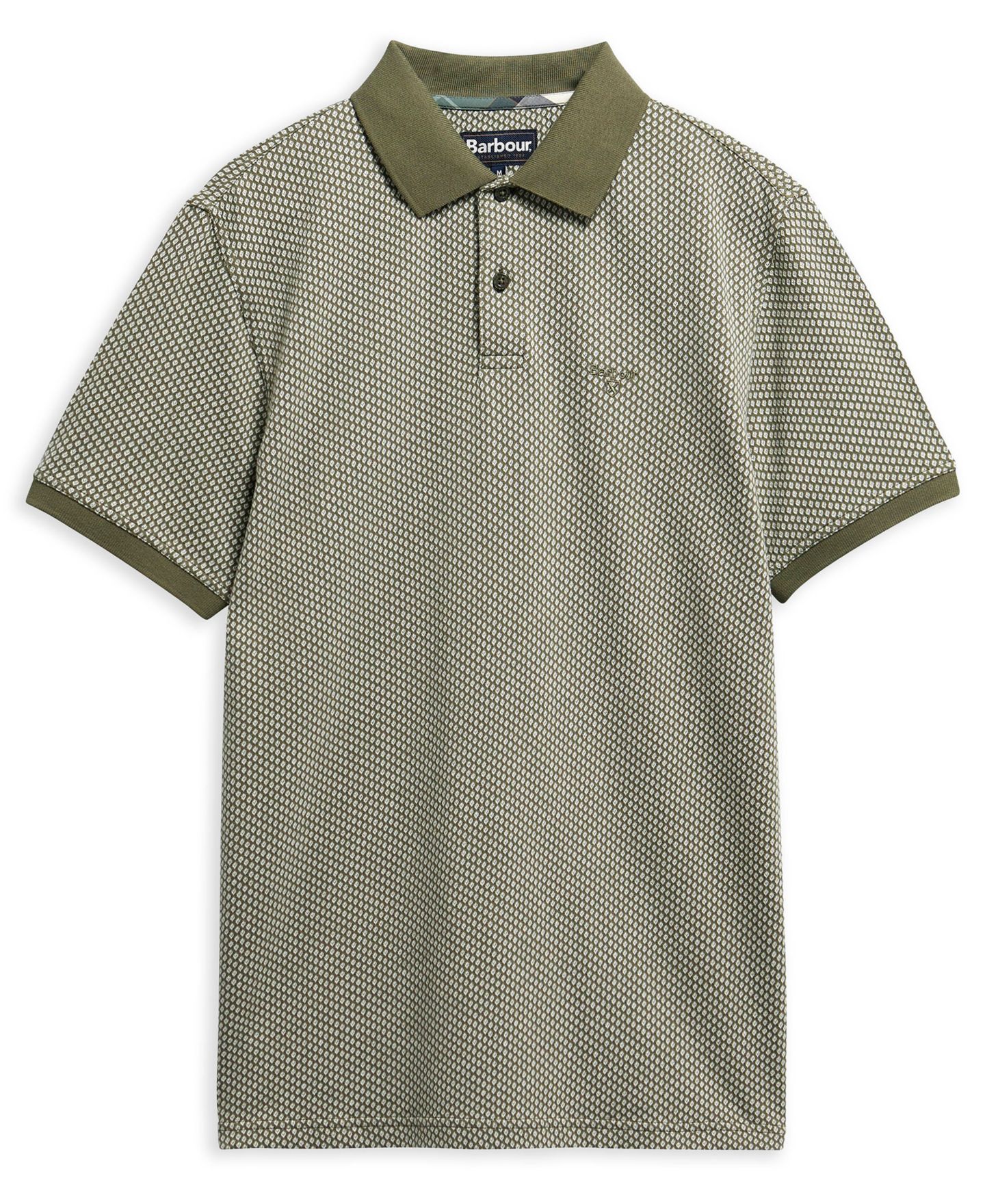 Мужское поло Barbour Copgrove Tailored-Fit Cotton Polo Shirt, цвет: Пыльный оливковый — фото 5