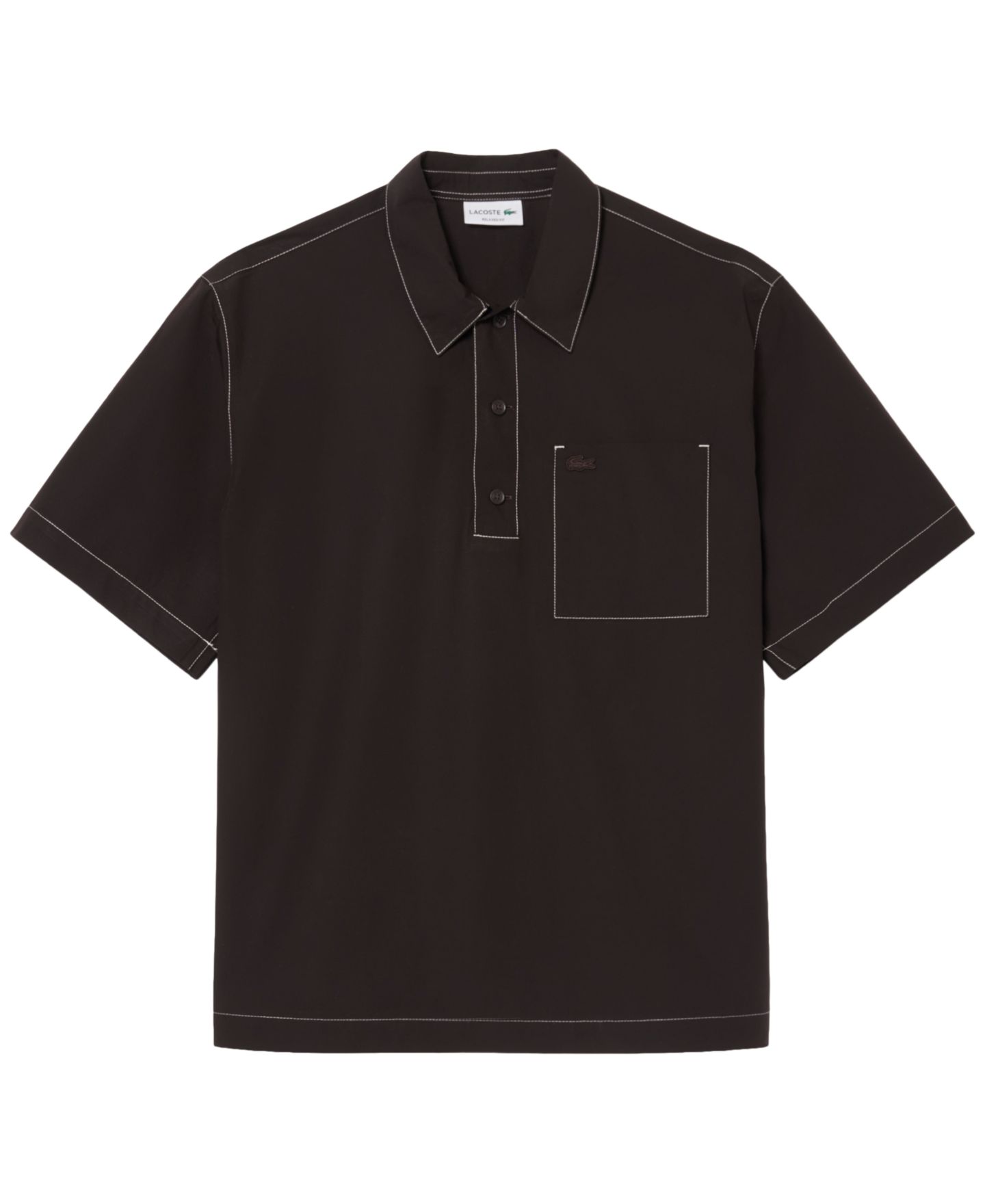 Мужское поло Lacoste Regular-Fit Polo Shirt, цвет: Коричневый — фото 5