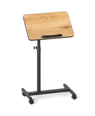 C-Shaped End Table Height Adjustable Side Table with Tilting Top