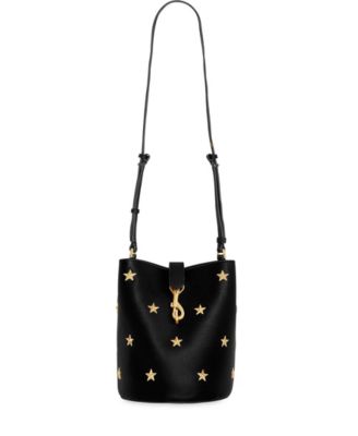 Megan Leather with Small Stars Bucket Handbag