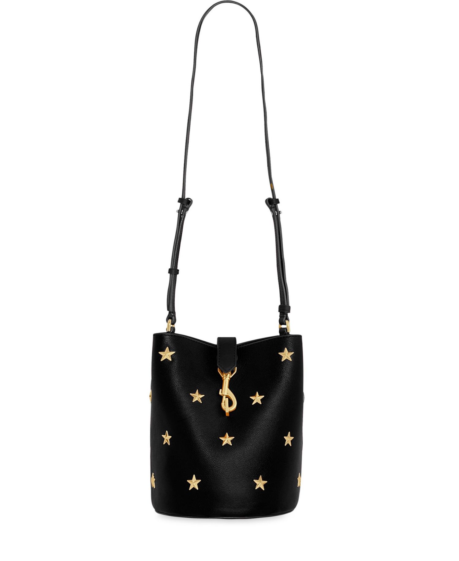 Megan Leather with Small Stars Bucket Handbag