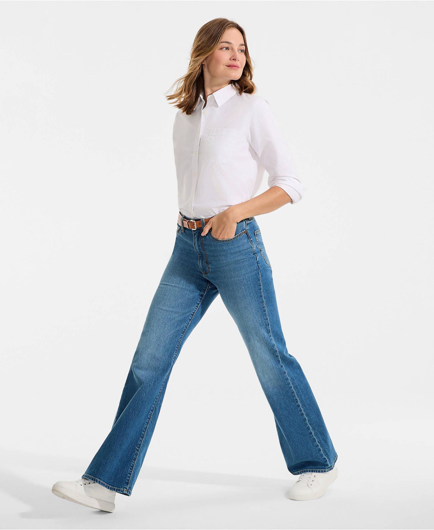 Women's Soft Denim High Rise Classic Flare Jeans