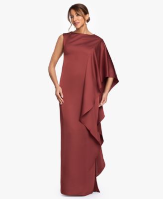 Women's Draped-Sleeve Boat Neck Gown