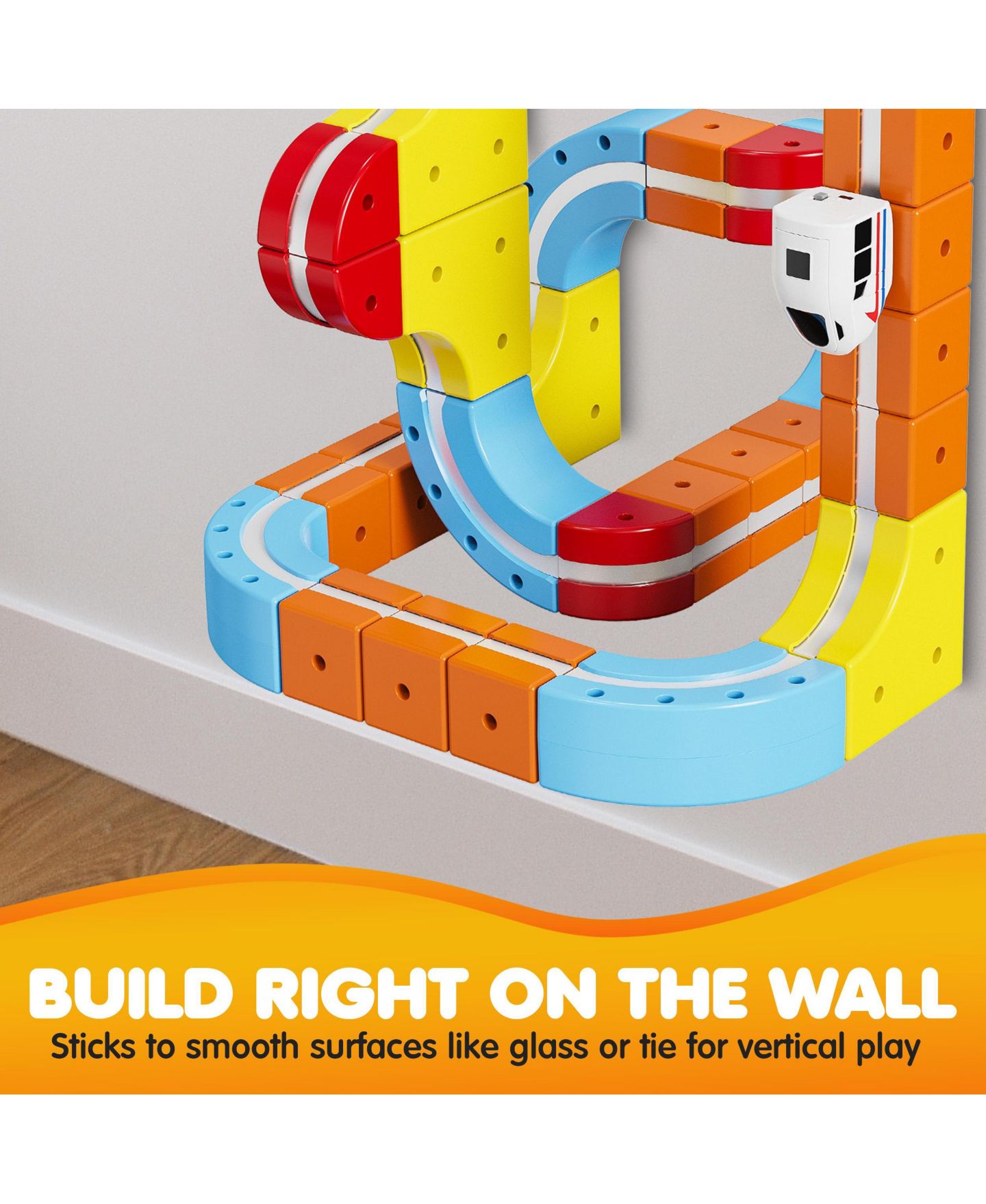 Детский конструктор Contixo Magnetic Motorized Train Track MT2 150-Piece Building Set, Ages 3+, цвет: Разноцветный — фото 6
