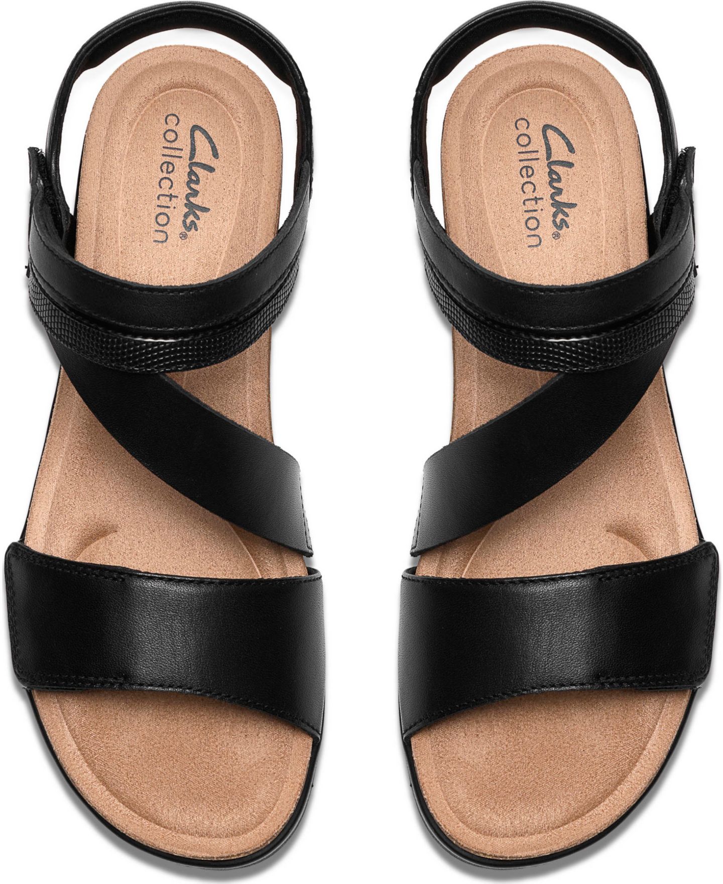 Женские сандалии Clarks Kacha Wave Round Toe, цвет: Чёрный кожаный — фото 5