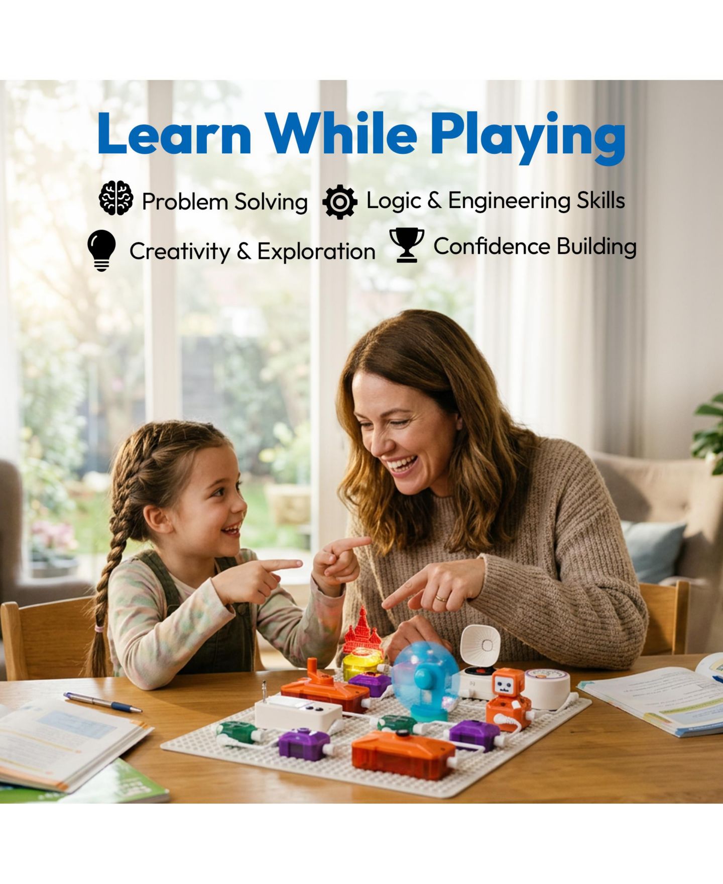 Детские игрушки Contixo ST36 Stem Circuit Kit with Wires, Ages 6+, цвет: Разноцветный белый — фото 6