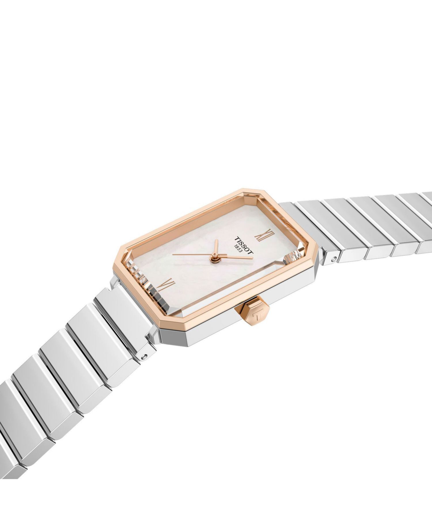 Women's Rectangular Silver Stainless Steel Watch 21.8mm